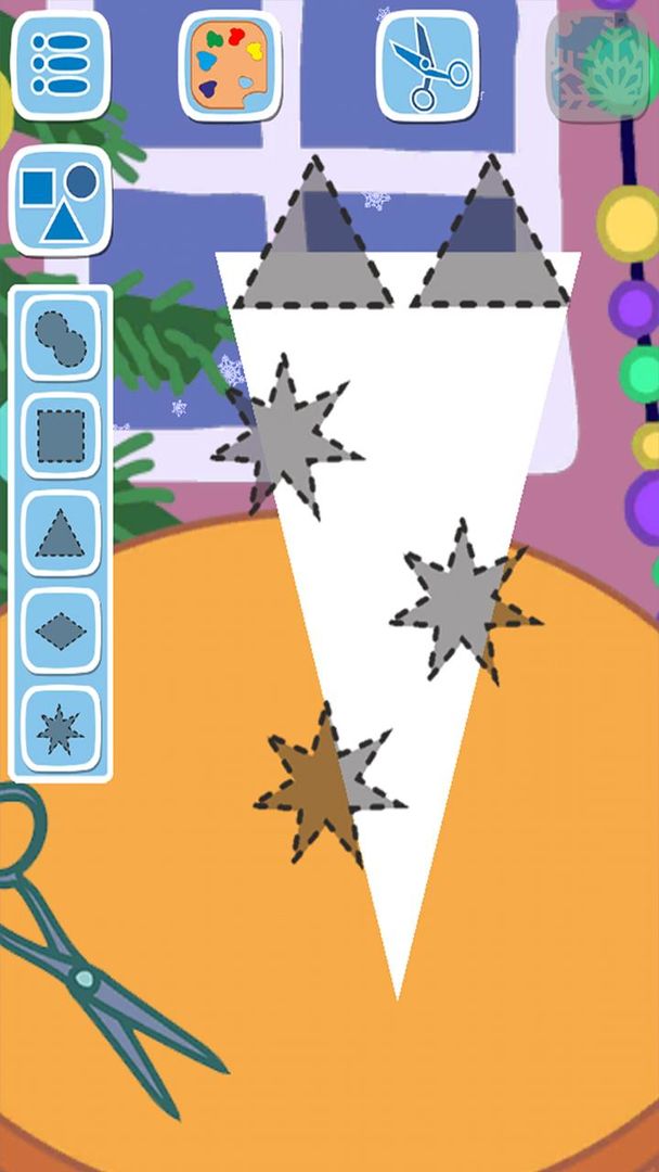 子供の手作り：スノーフレーク screenshot game