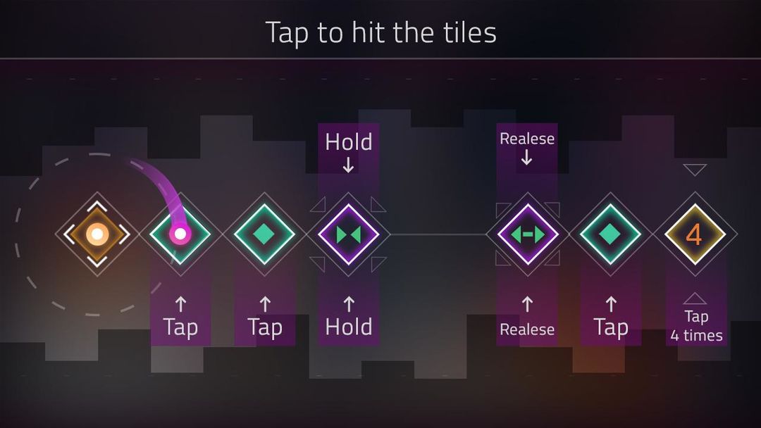 Screenshot of Beat Tiles: Rhythmatic Tap