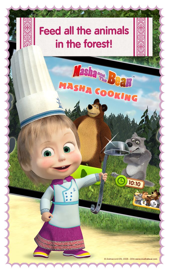 Masha and Bear: Cooking Dash screenshot game