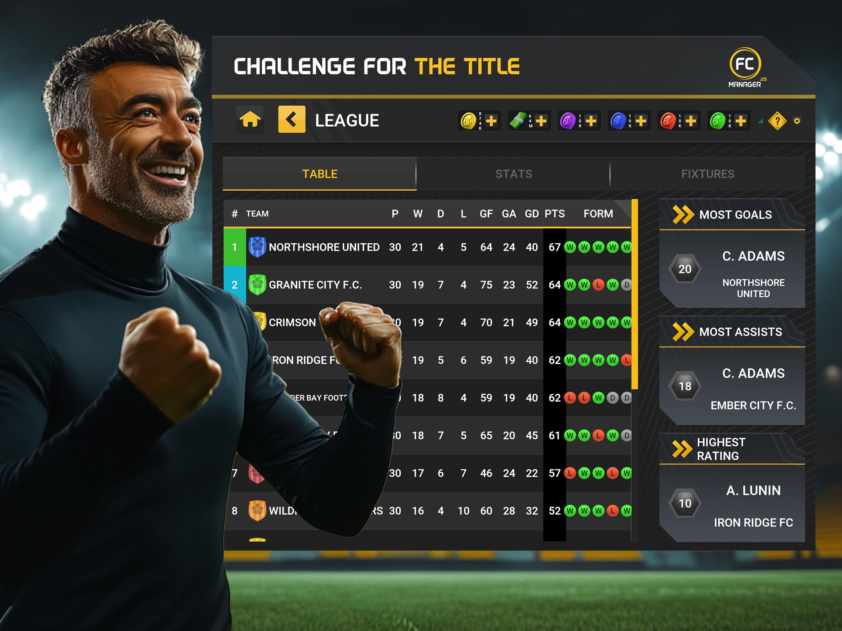 FC Manager 25 - Football Game Game Screenshot