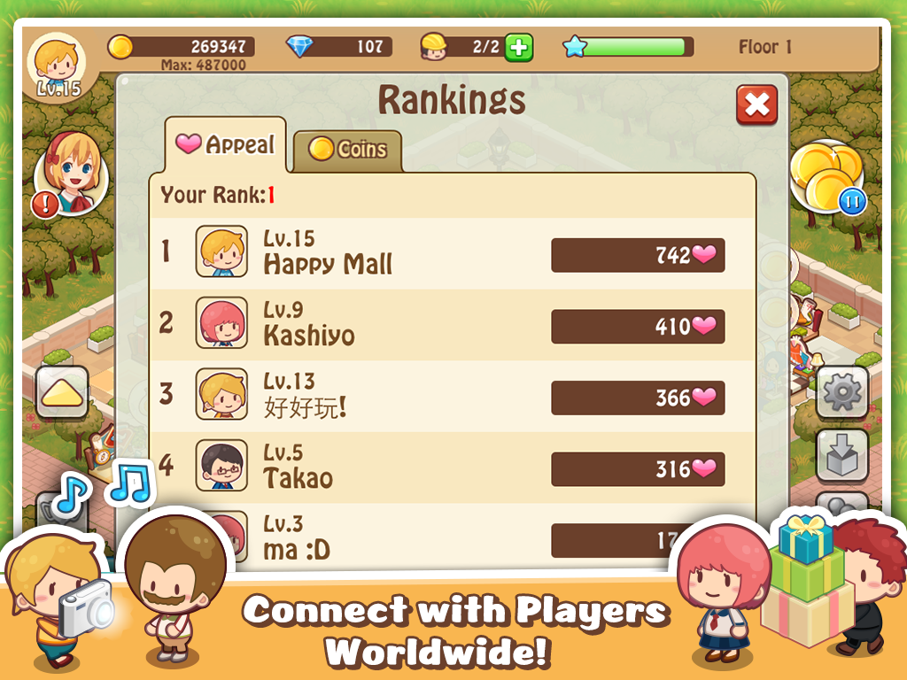 Happy Mall Story: Sim Game Game Screenshot