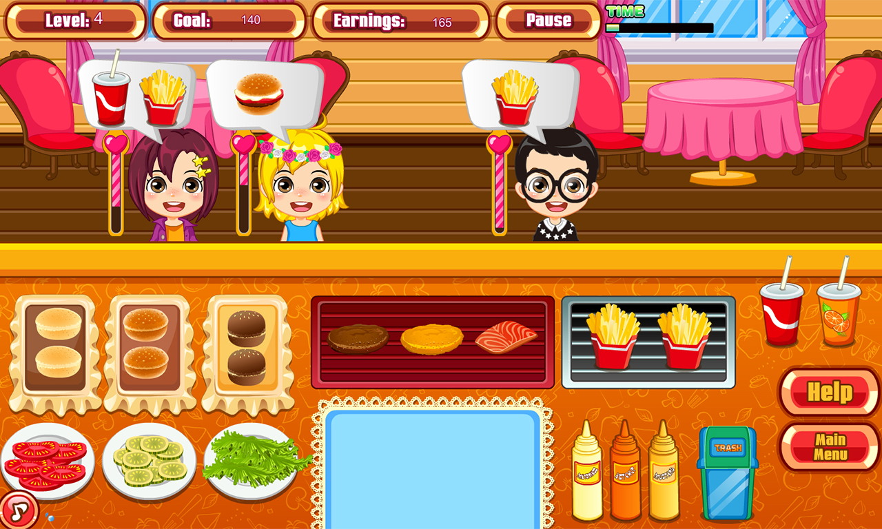 Burger Shop Maker Game Screenshot