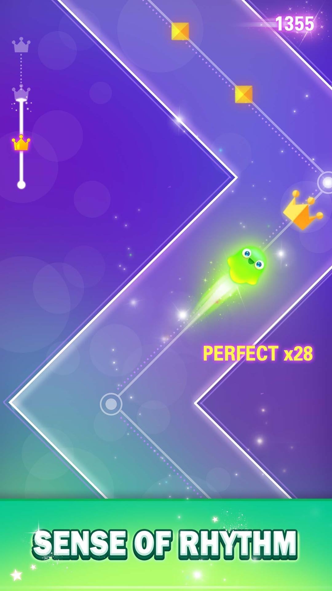 Screenshot of Dancing Line:rhythm game