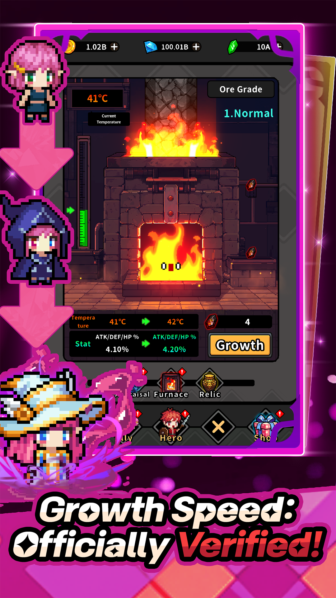 Captura de Tela do Jogo Hidden Heroes : AFK Idle RPG