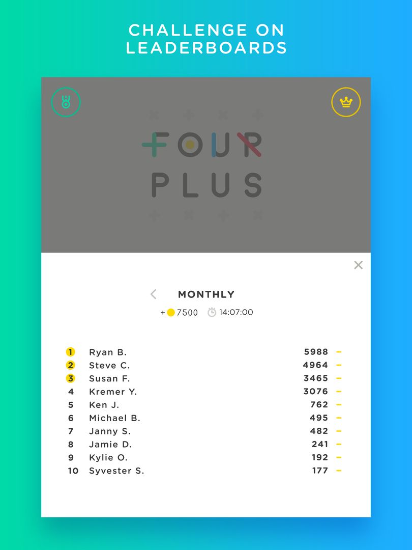 Screenshot of Four Plus