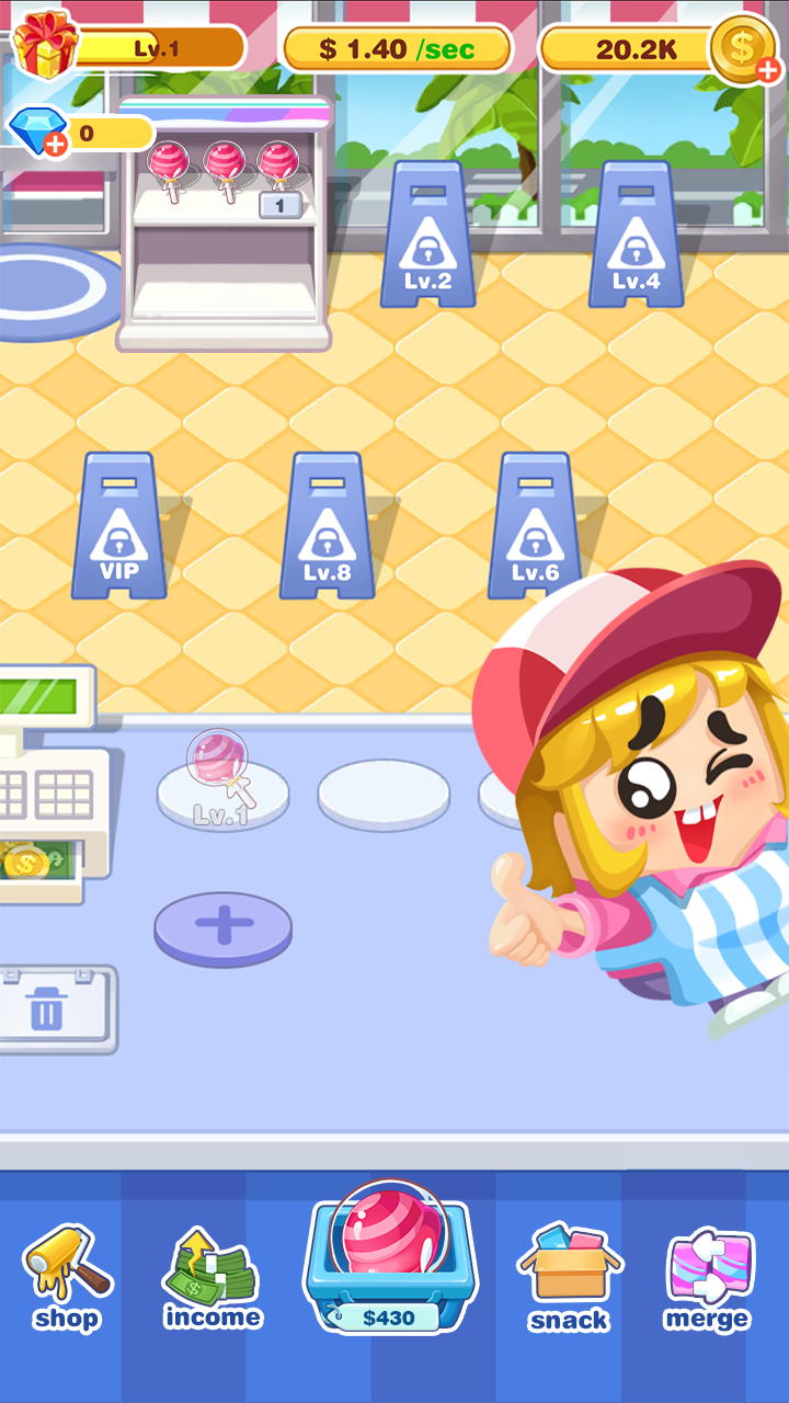 Crazy Snack- Click&Merge Game Screenshot