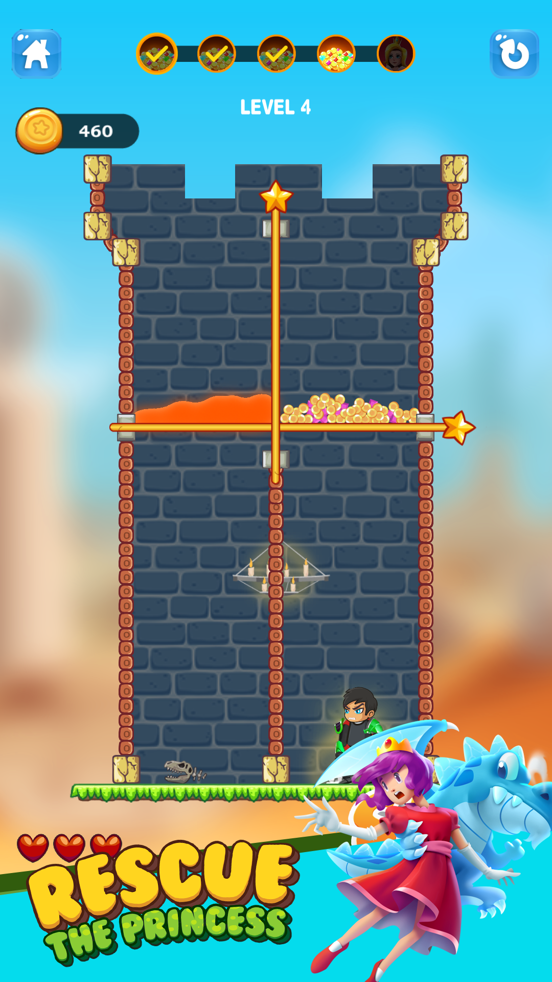 Screenshot of Rescue the Princess Castle