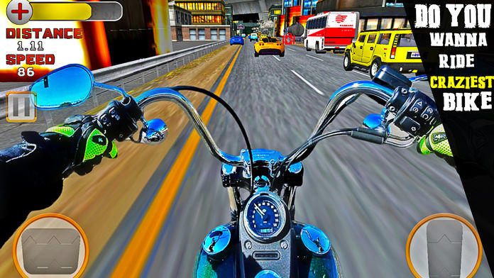 VR Crazy Bike Race: Traffic Racing Freeのキャプチャ