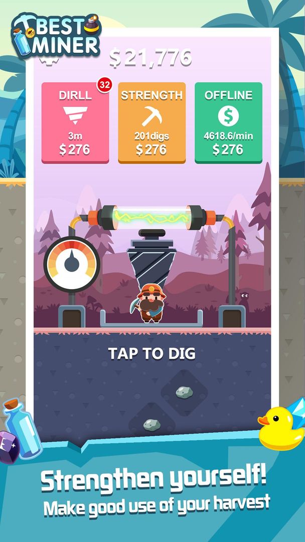 Screenshot of Best Miner: Dig Diamonds!