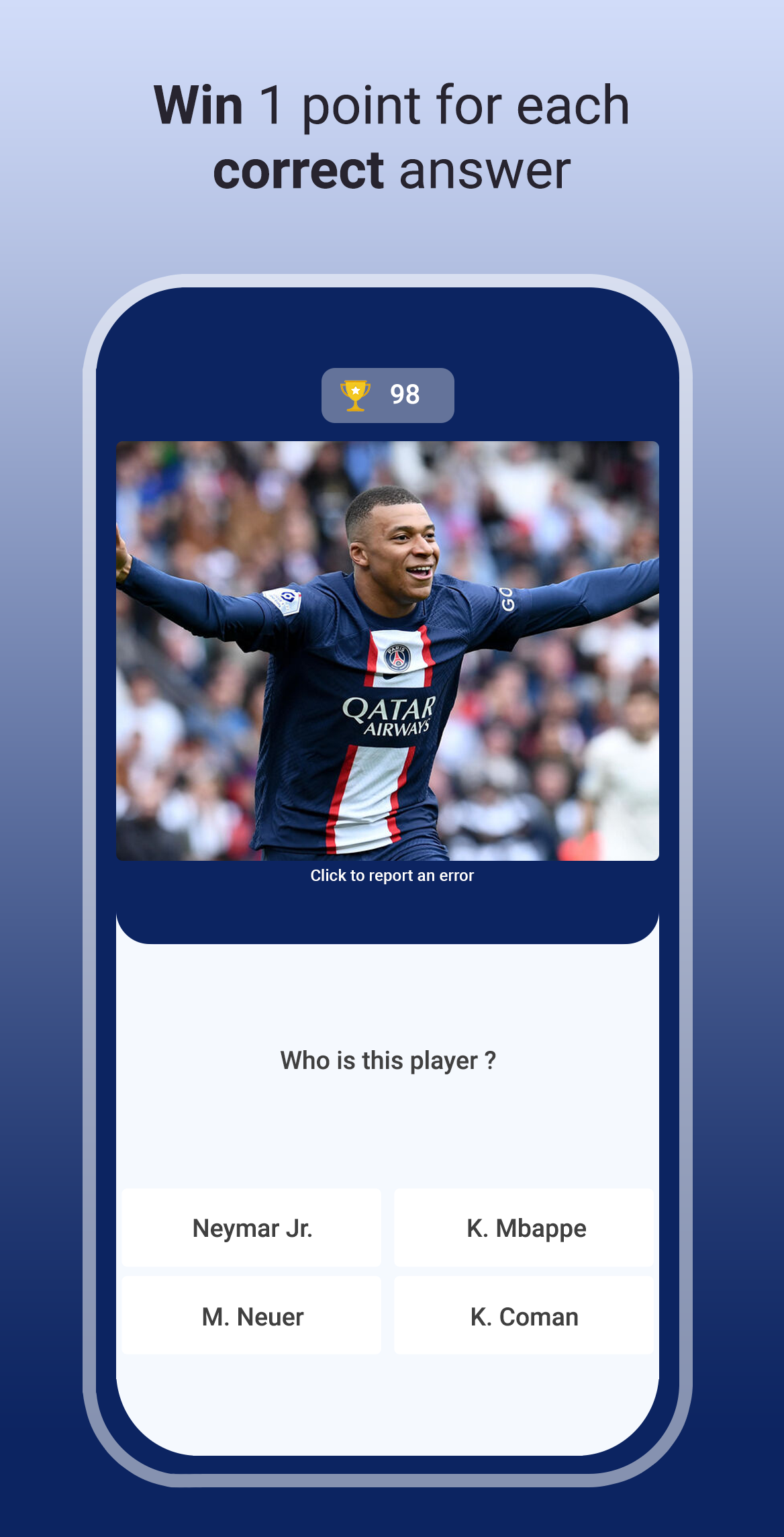 Screenshot of Quiz Football - Guess the name