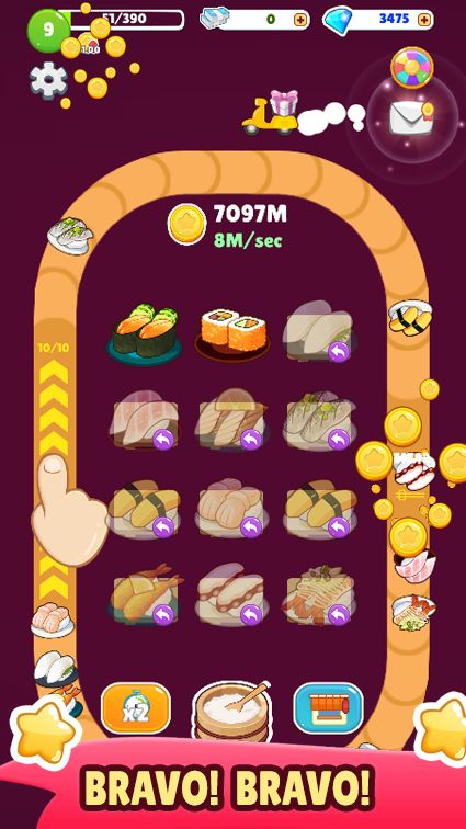 Sushi Bravo : Merge Sushi screenshot game