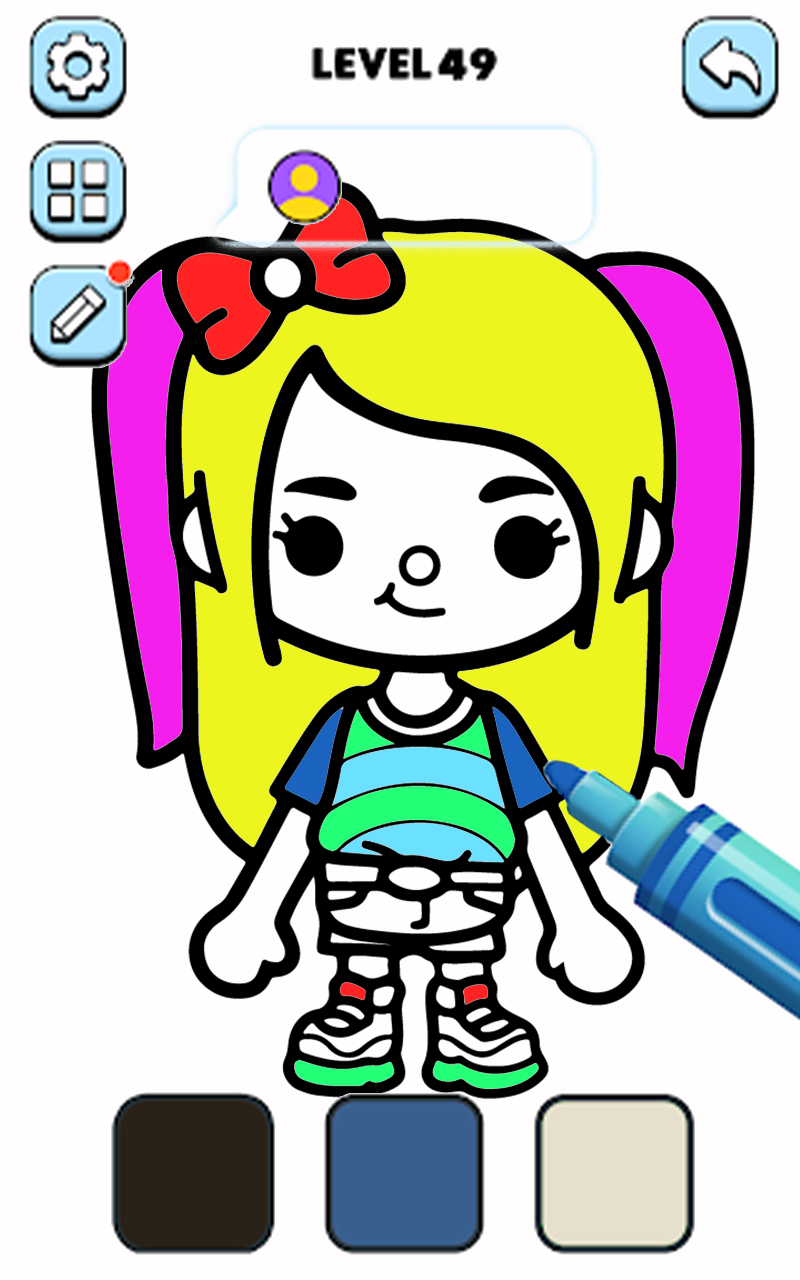 Toca Boca life Coloring Book Game Screenshot