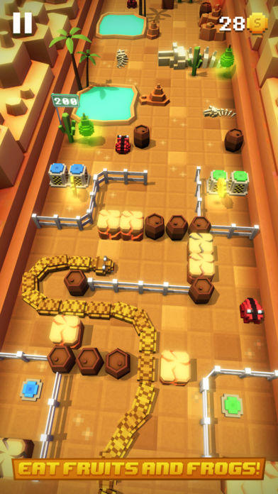 Blocky Snakes Game Screenshot