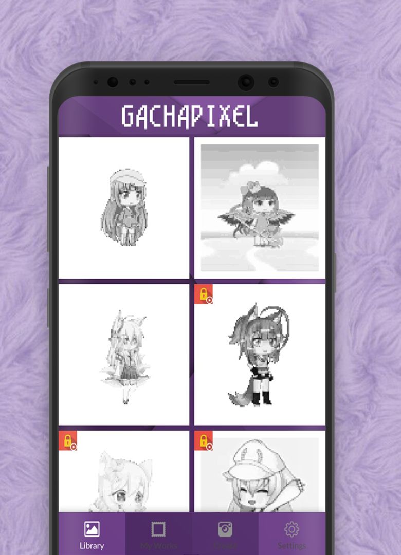 Screenshot of Gacha Pixel Art - Gacha Coloring by Number
