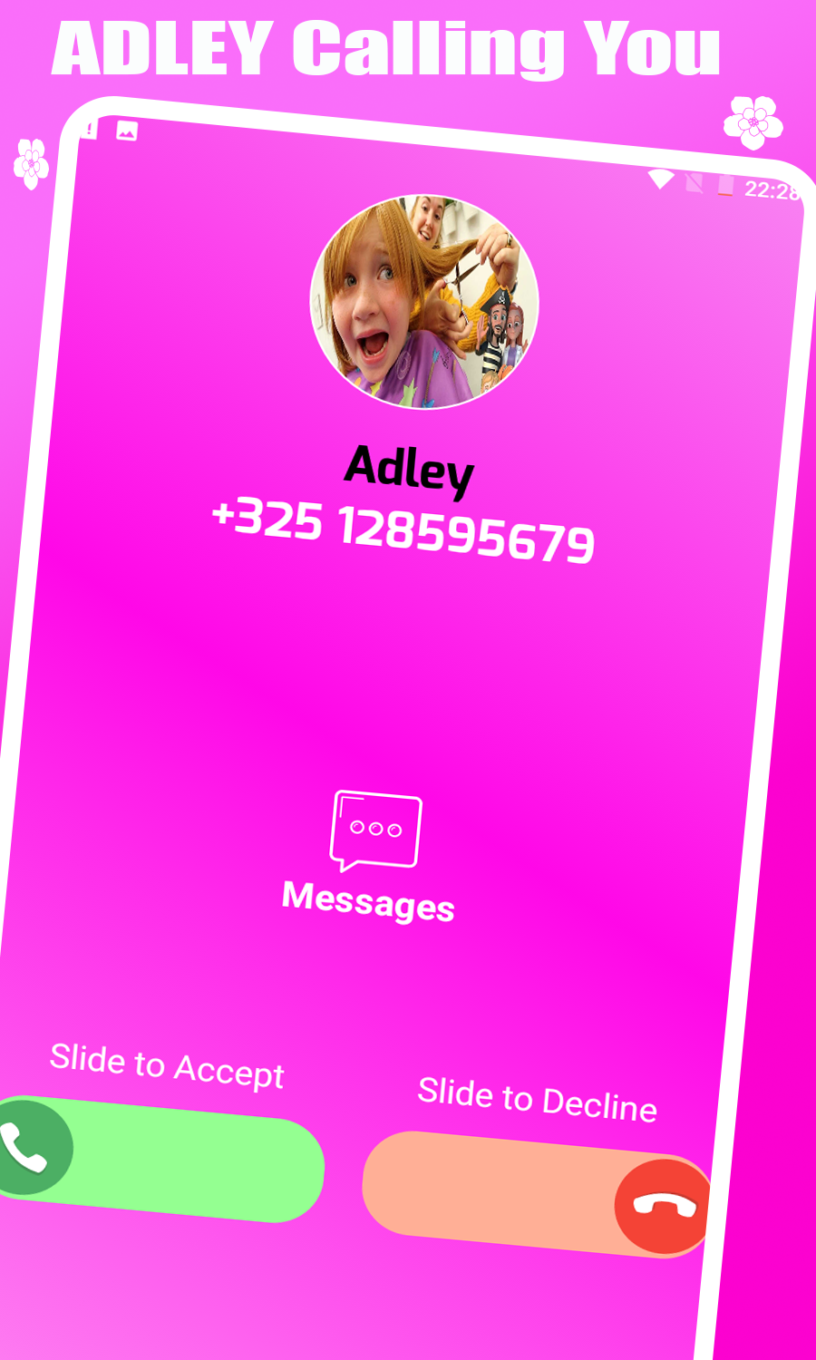 A For Adley Fake call Video Game Screenshot