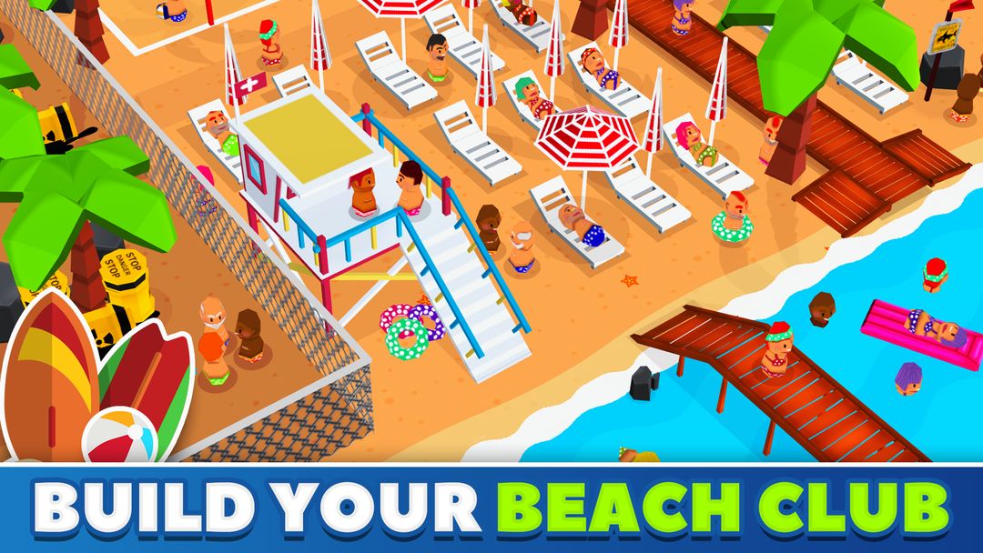 Beach Club Tycoon : Idle Game 게임 스크린 샷