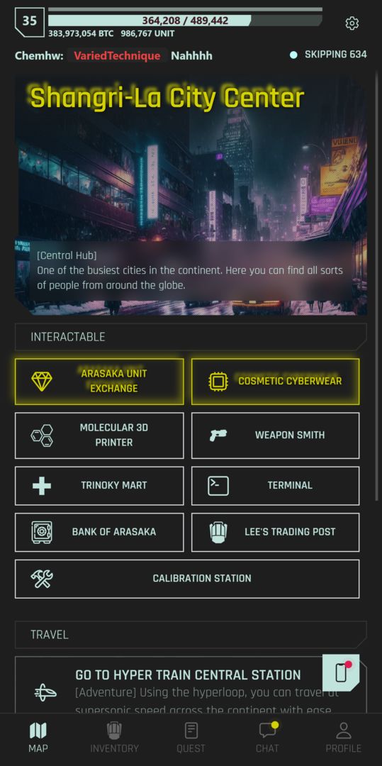 Screenshot of CyberCode Online -Text MMORPG