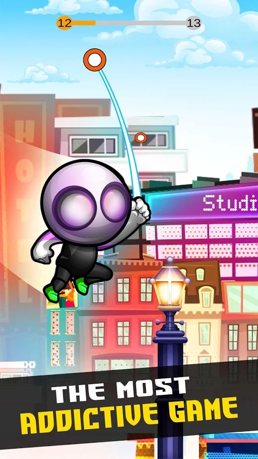 Super Swing Man: City Adventur 게임 스크린 샷