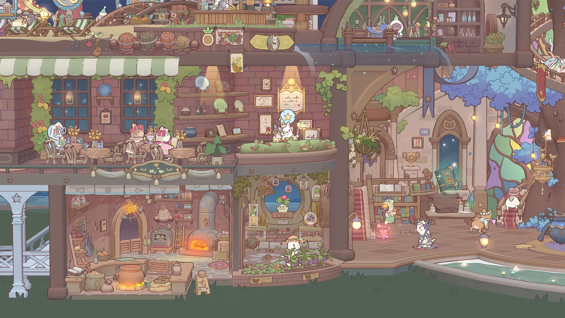 Cuplikan Layar Game Cats & Soup: Merge MagicRecipe