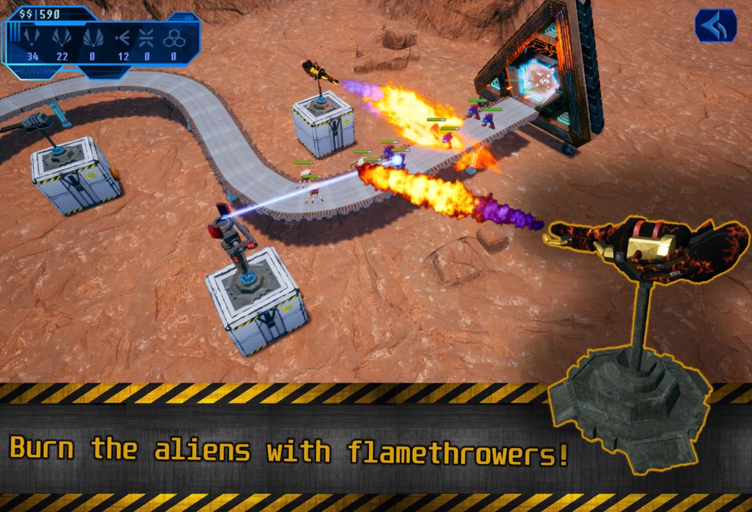 Alien invasion: Tower defense 게임 스크린 샷