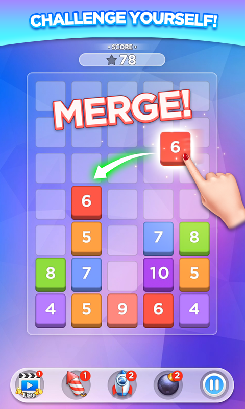 Скриншот игры Merge Number Puzzle