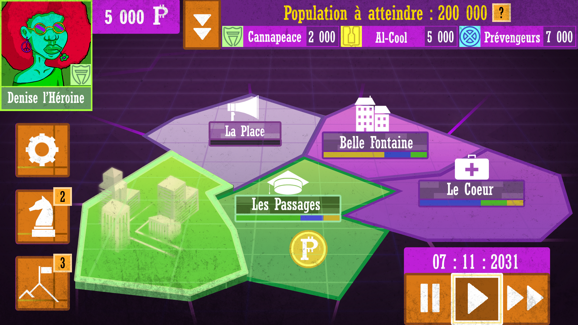 Purple Town Game Screenshot