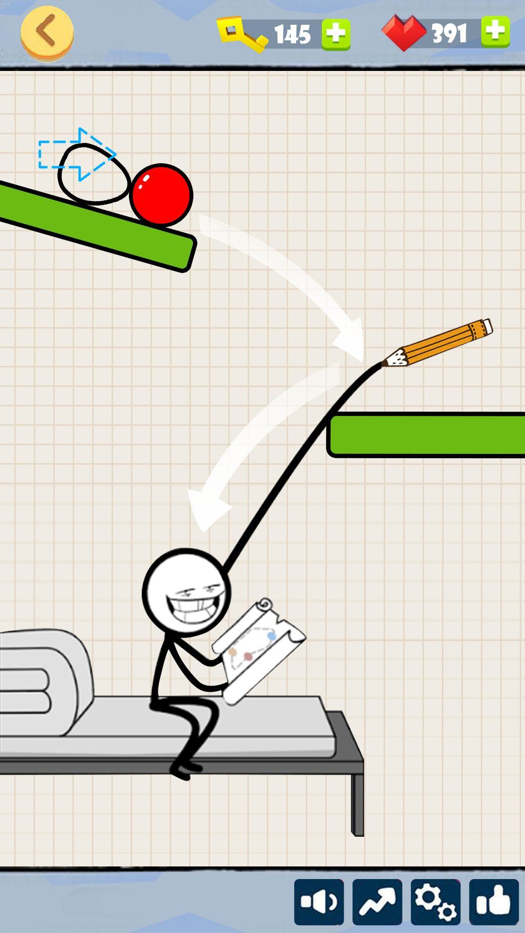 Bad Luck Stickman- Addictive draw line casual game Game Screenshot