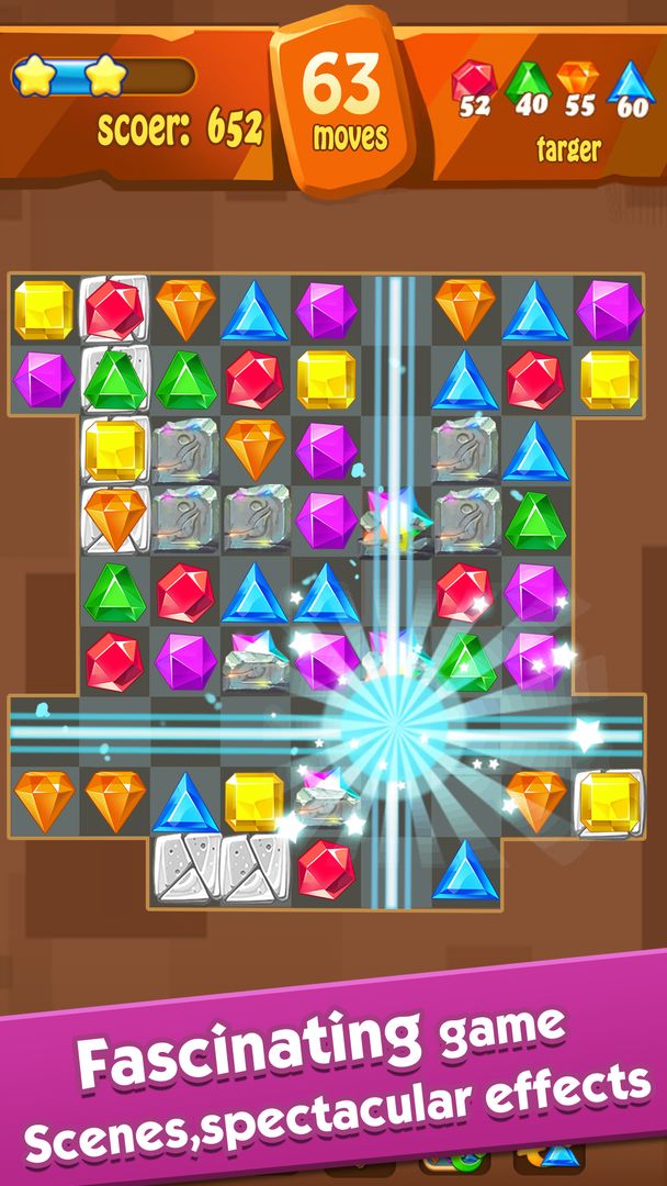 Jewels Classic - Crush Jewels ภาพหน้าจอเกม
