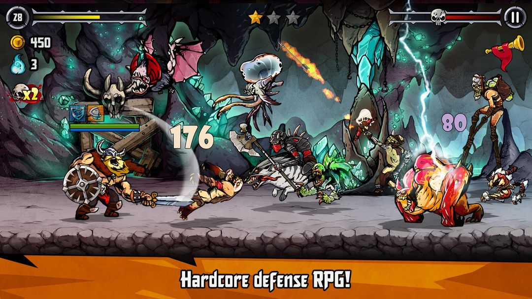 Screenshot of Bravium - Hero Defense RPG