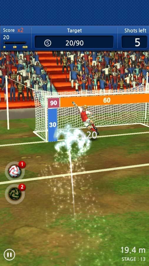 Screenshot of Finger soccer : Football kick