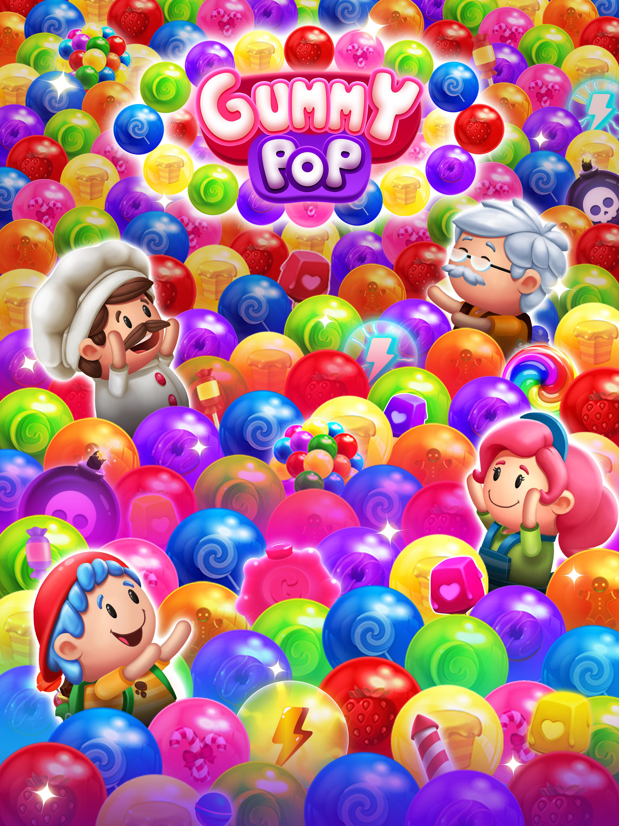 Bubble Shooter Games Gummy Pop Game Screenshot