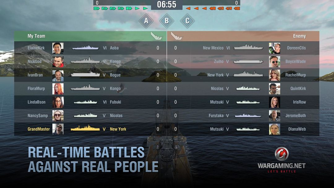 World of Warships Blitz War ภาพหน้าจอเกม