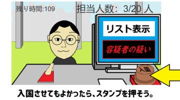 僕は入国審査官-犯人の顔を覚える頭の体操ゲーム ภาพหน้าจอเกม