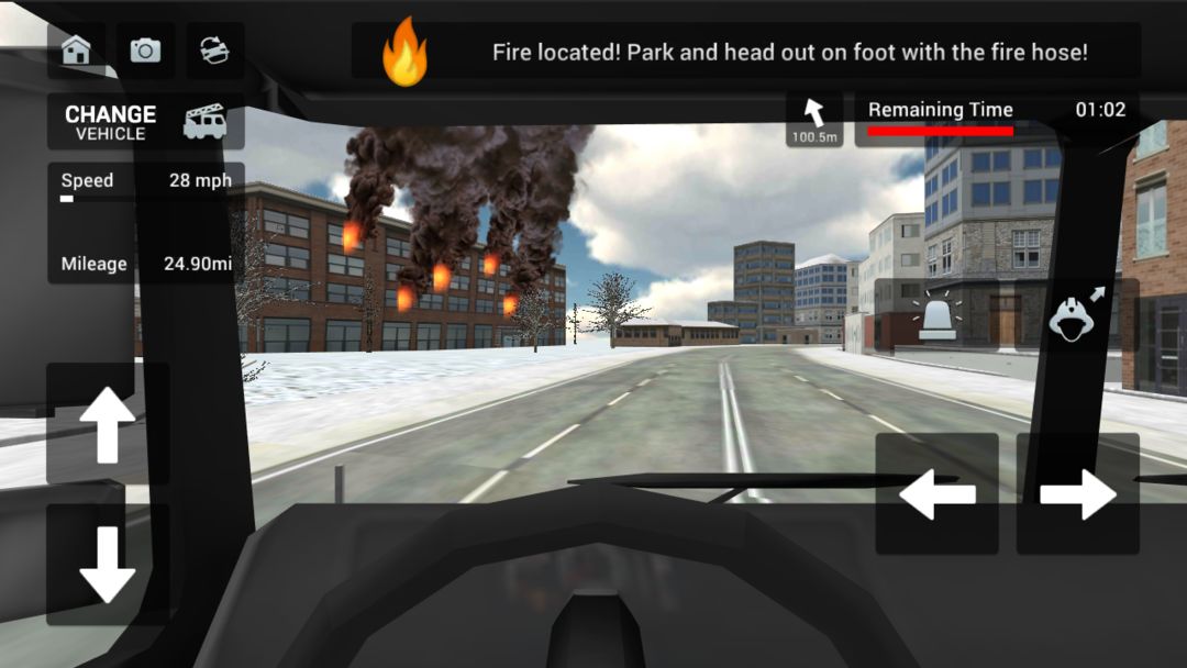 Fire Truck Rescue Simulator 게임 스크린 샷