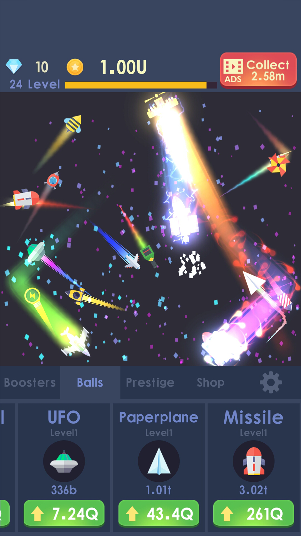 Idle Rocket - Aircraft Evolution & Space Battle Game Screenshot