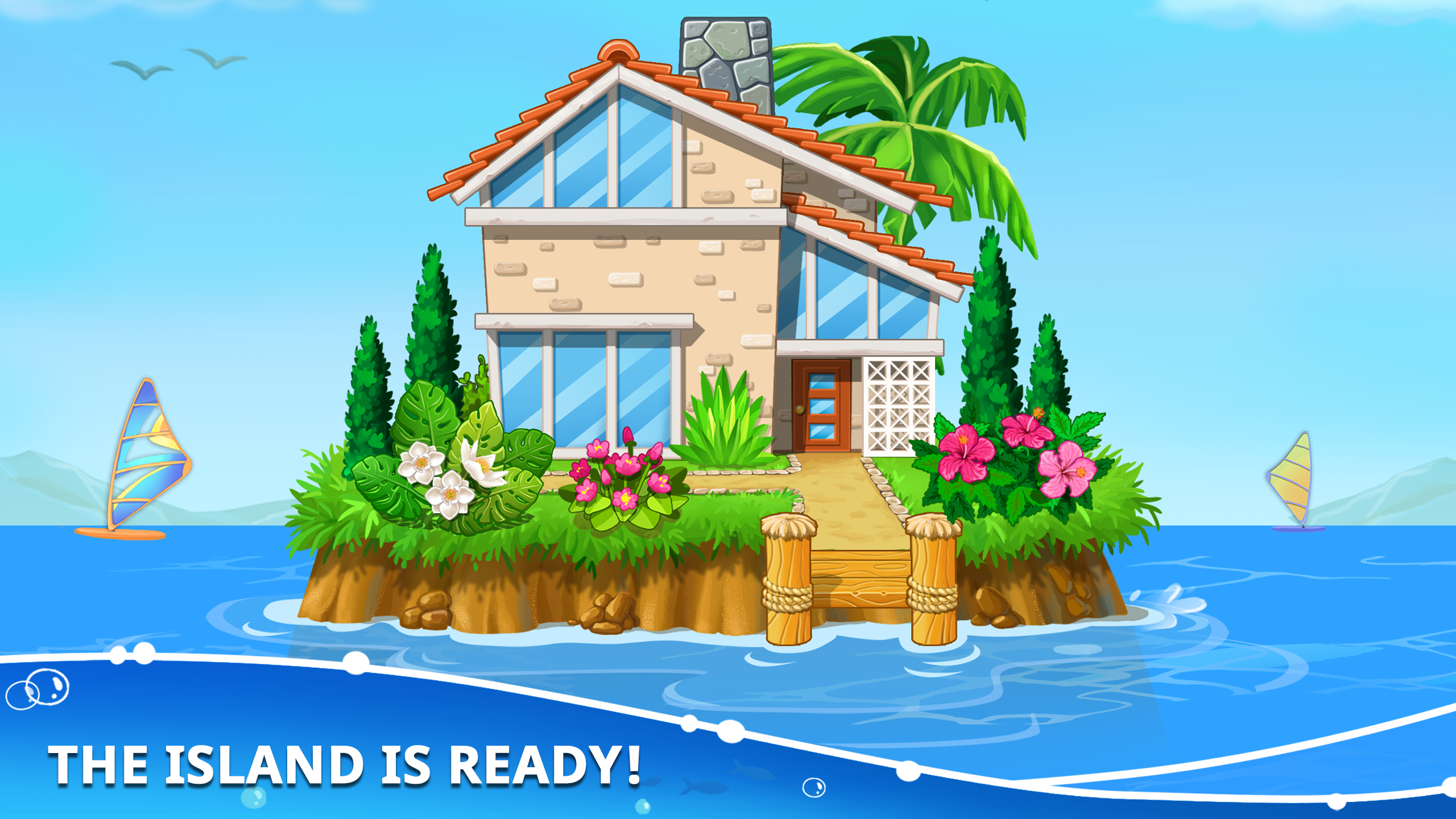 Island building! Build a house Game Screenshot