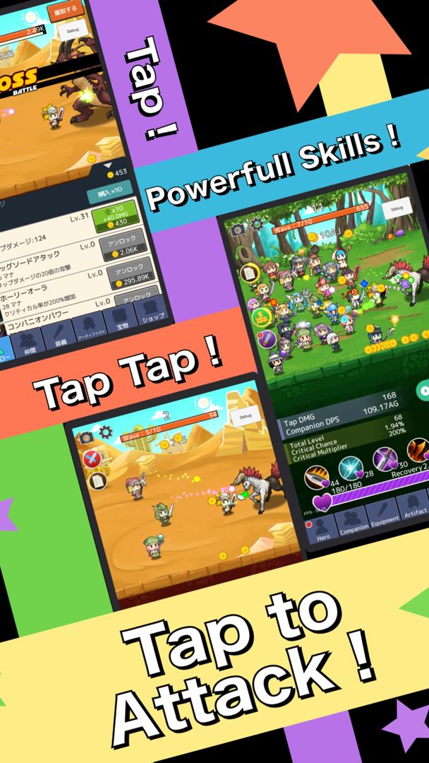 Screenshot of Tap Heroes! Tap Tap Game!