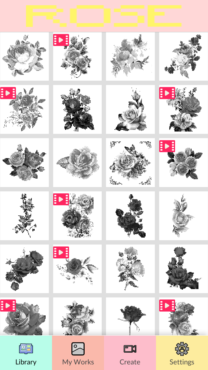 Rose Pixel Art Color ภาพหน้าจอเกม