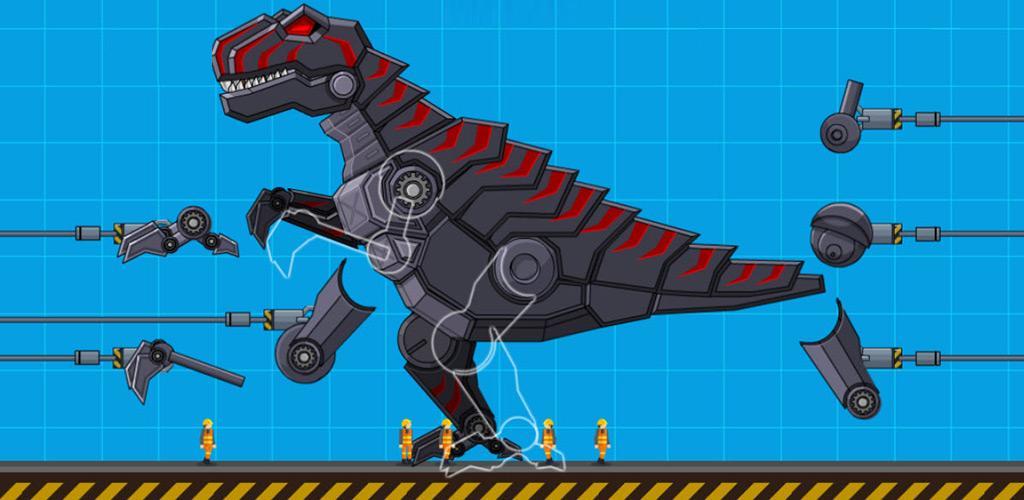 Banner of Roboter-Dinosaurier Schwarz T-Rex 23091502