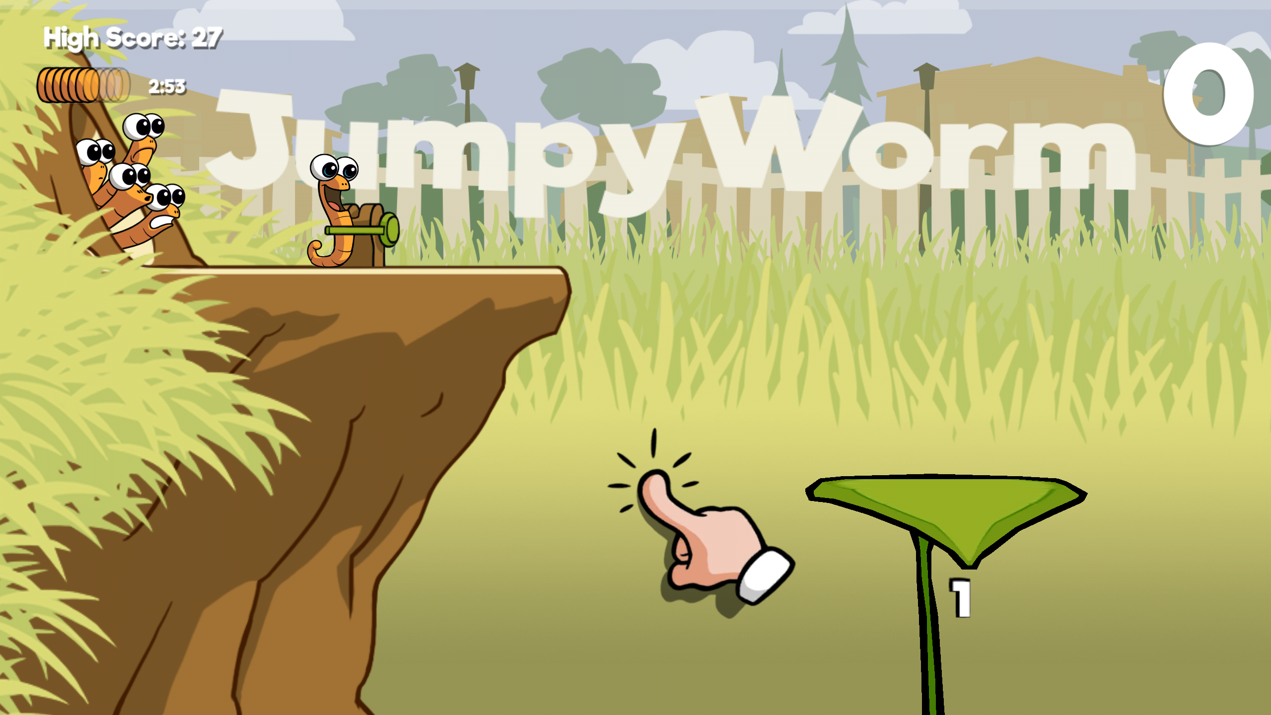 Jumpy Worm Game Screenshot