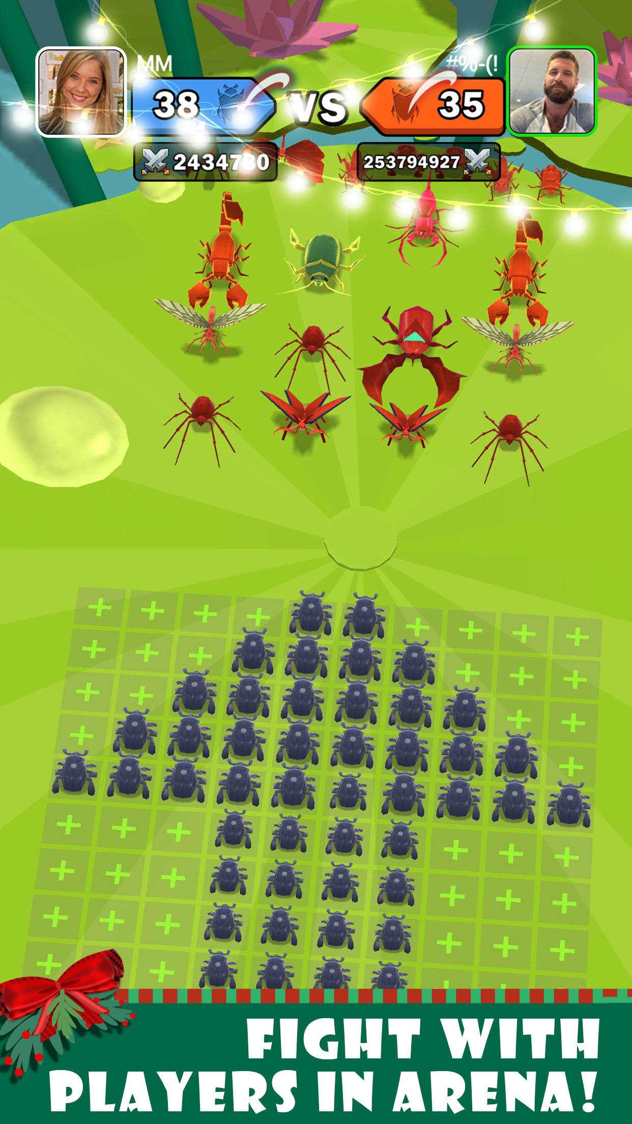 Screenshot 1 of Clash of Bugs: ហ្គេមសត្វ Epic 1.4.5