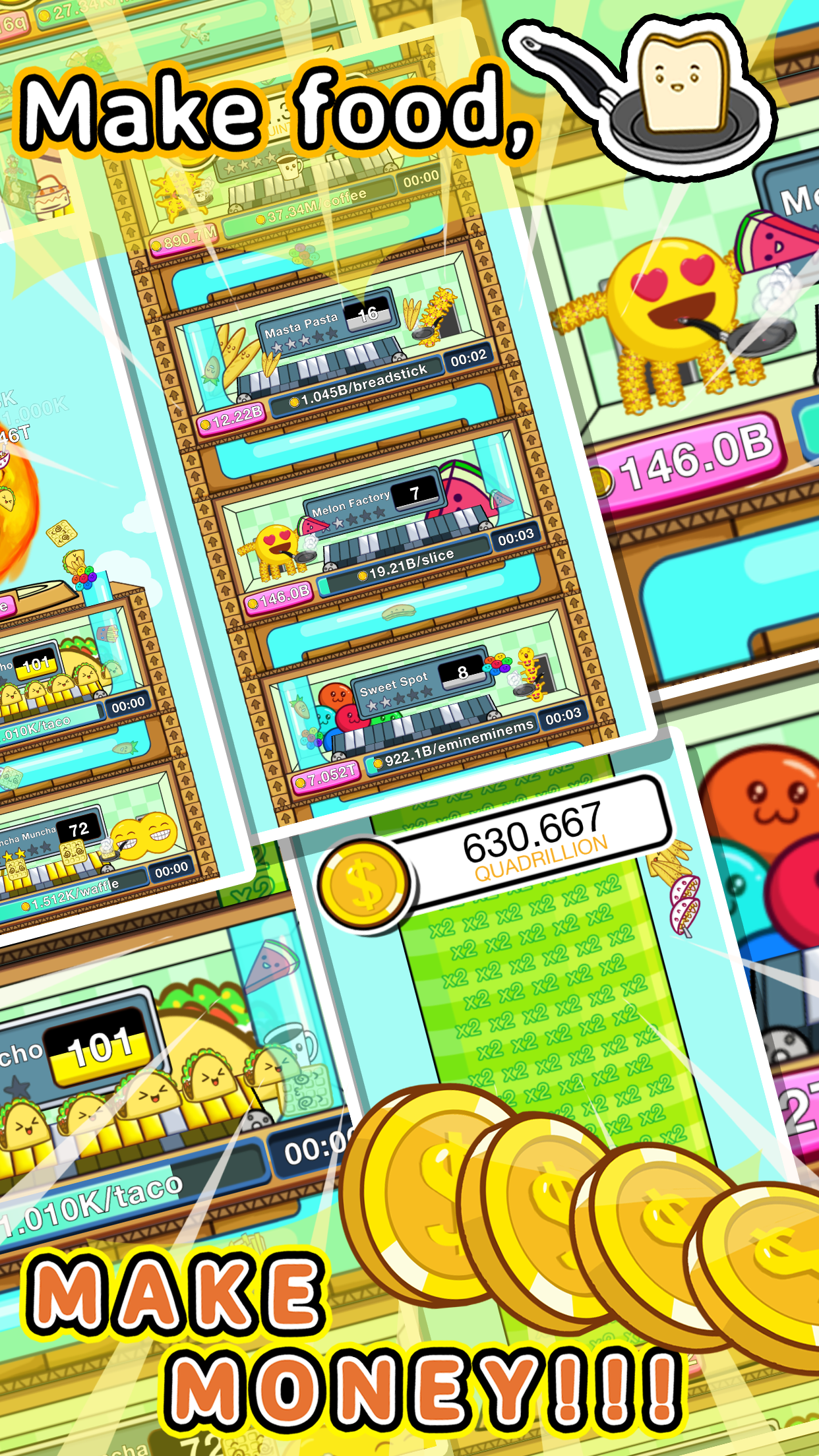 Cooking Emoji - Food Tycoon 게임 스크린샷