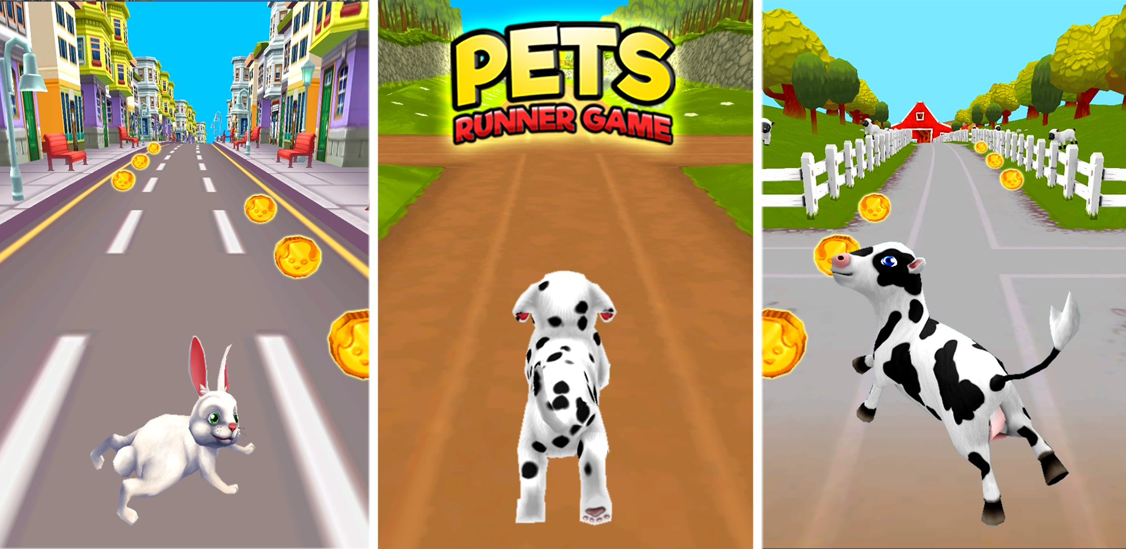 Pet Runner Dog Run Farm Game Game Screenshot