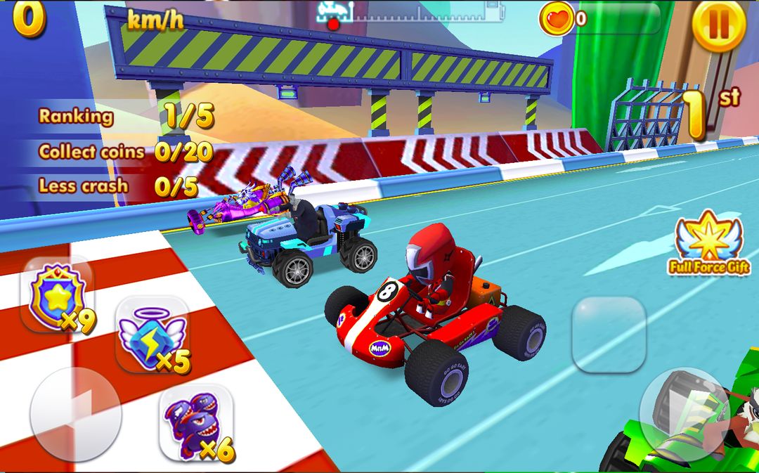 Kart Power Ninja Steel Race ภาพหน้าจอเกม