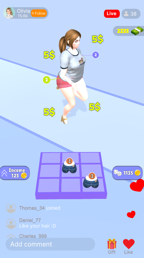 Cuplikan Layar Game Idle Live Girl 3D