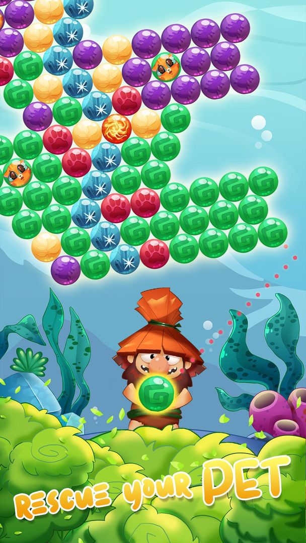 Bubble Shooter - Stone Age 게임 스크린 샷