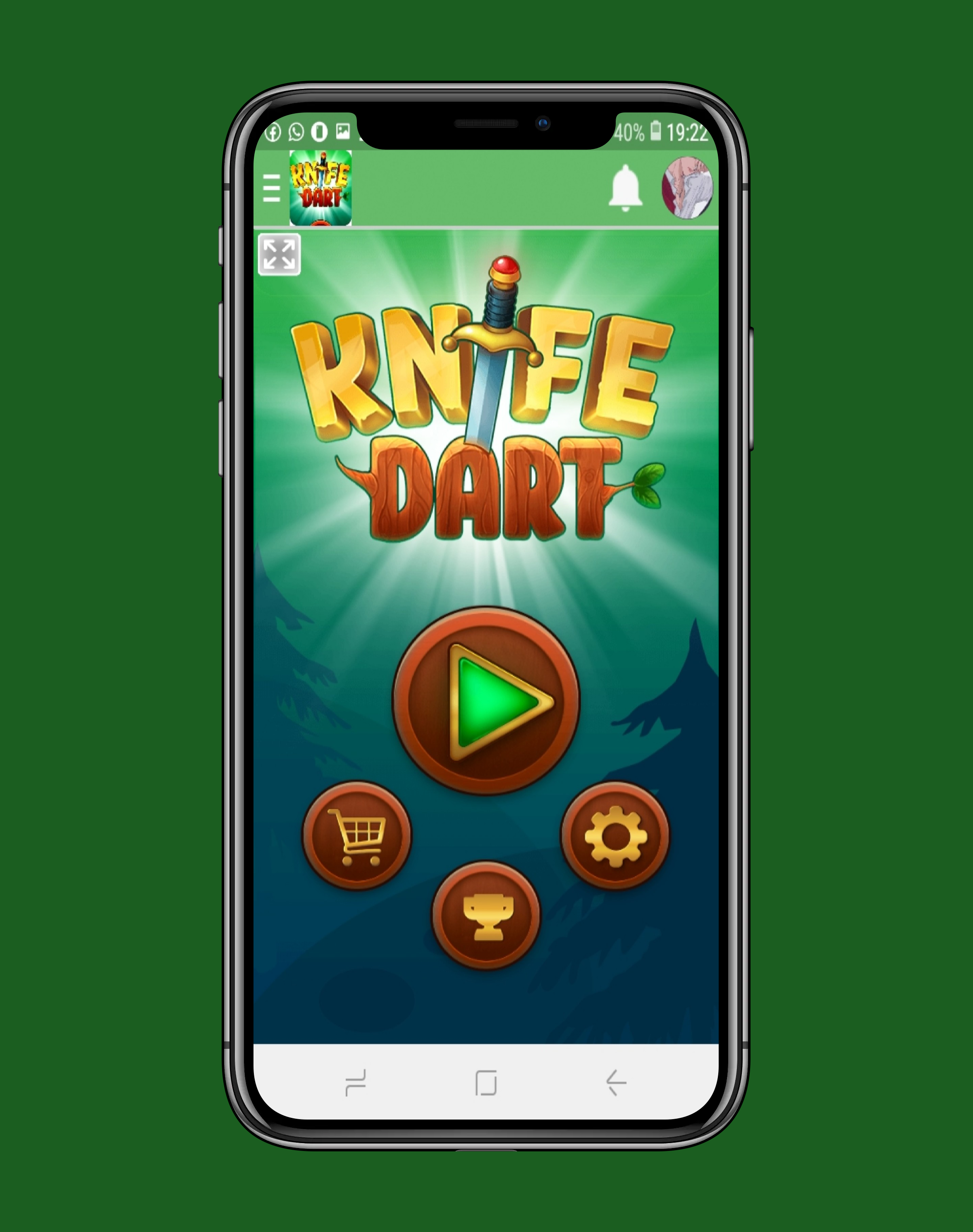 Скриншот игры Knife dart: Adventure