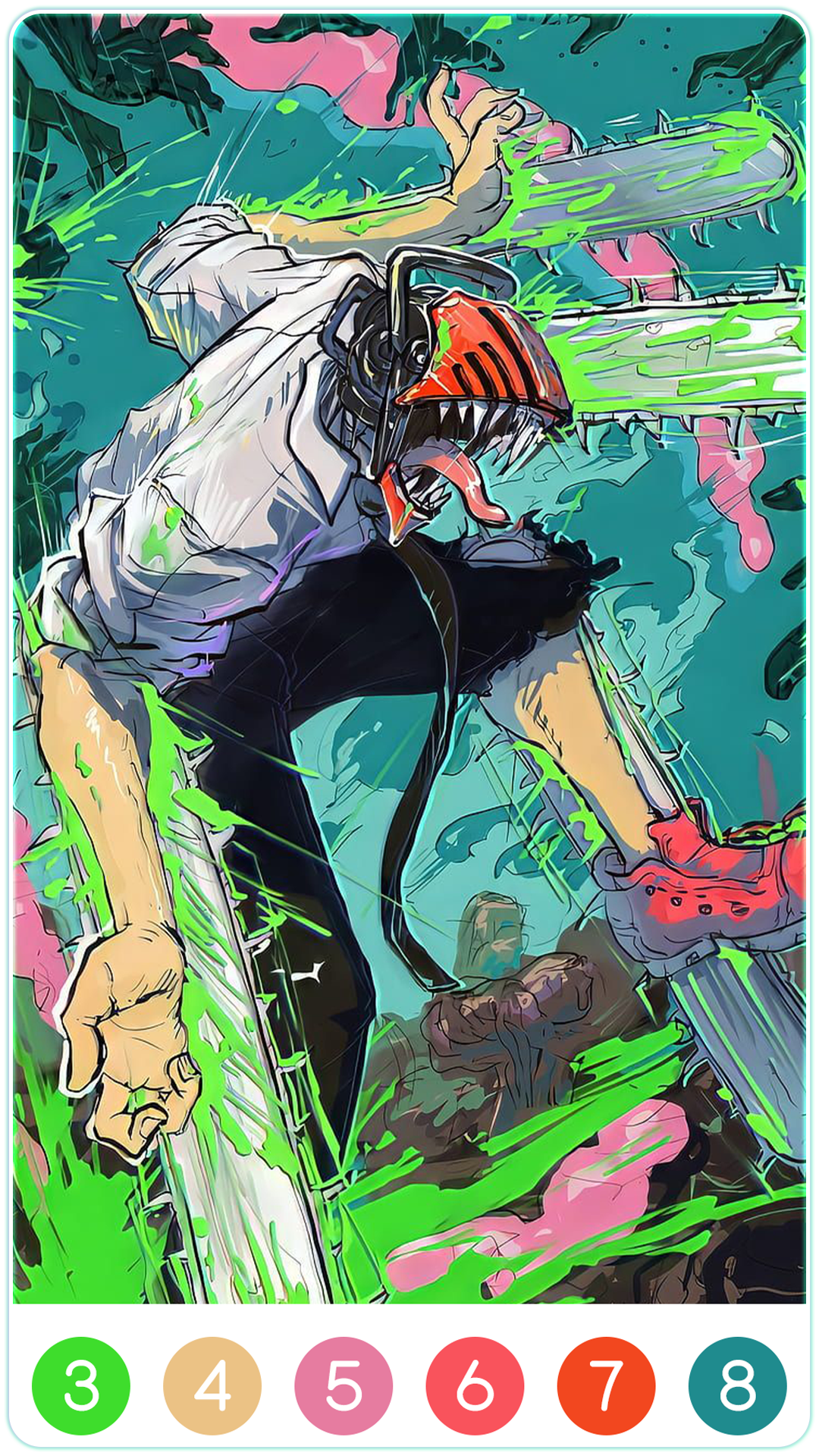Screenshot of Chainsaw Man Coloring