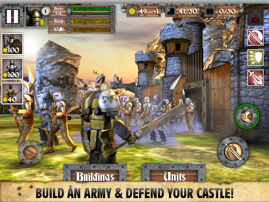 Heroes and Castles Game Screenshot