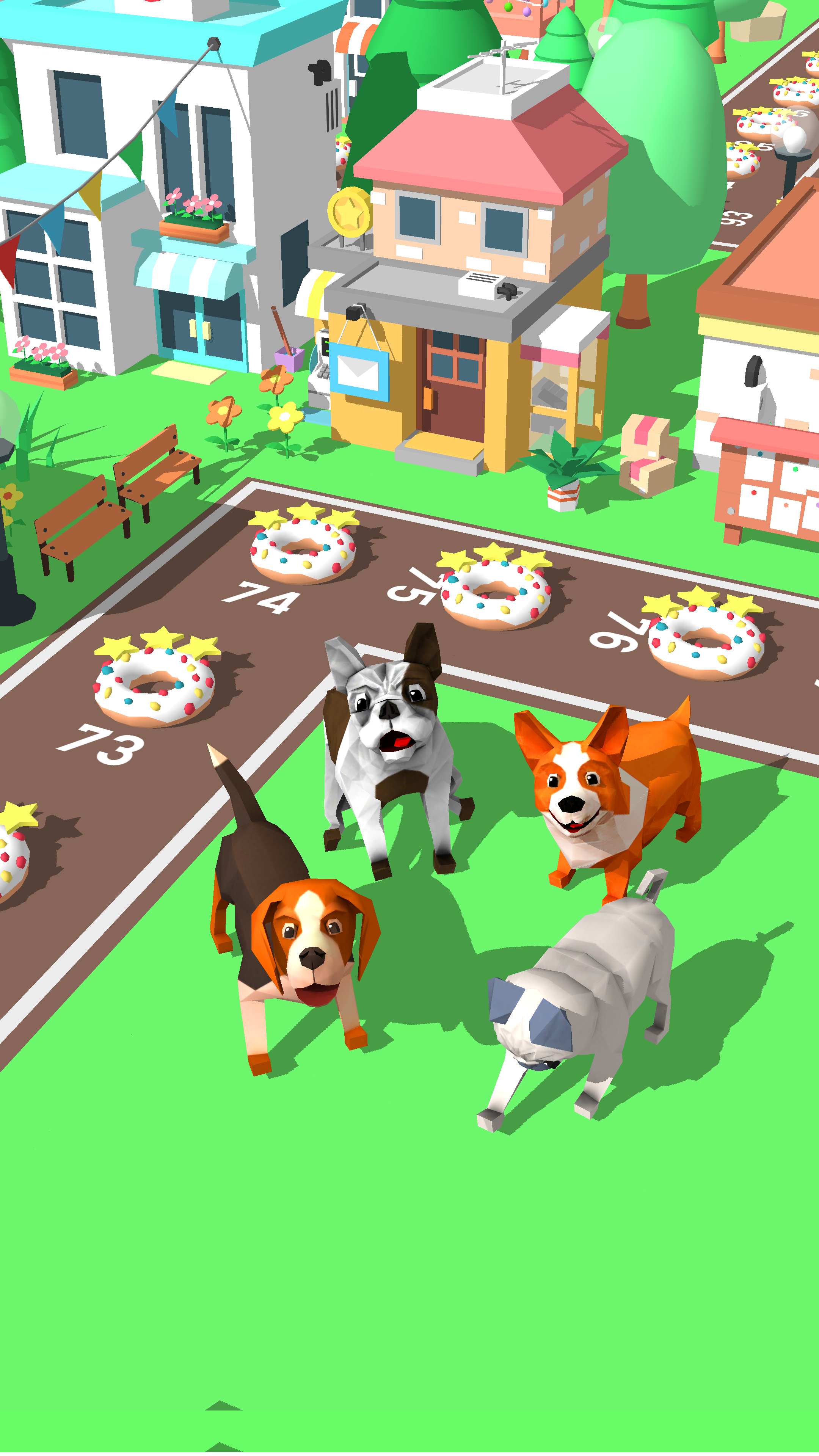 Captura de Tela do Jogo Hungry Pet Mania - Match 3 Gems Game